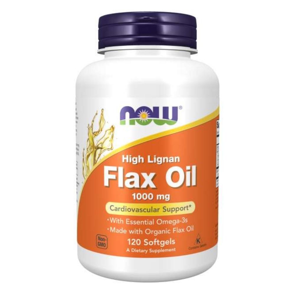 Now Foods Hi-Lignan Flax Oil Organic 120 Soft Gels Omega Fatty Acids / EFAs Now Foods 