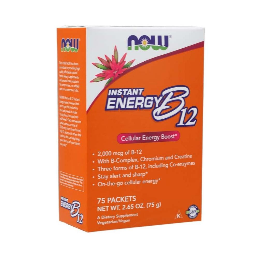 Now Foods B-12 Instant Energy Packets 75 / Box Personal Care Now Foods 