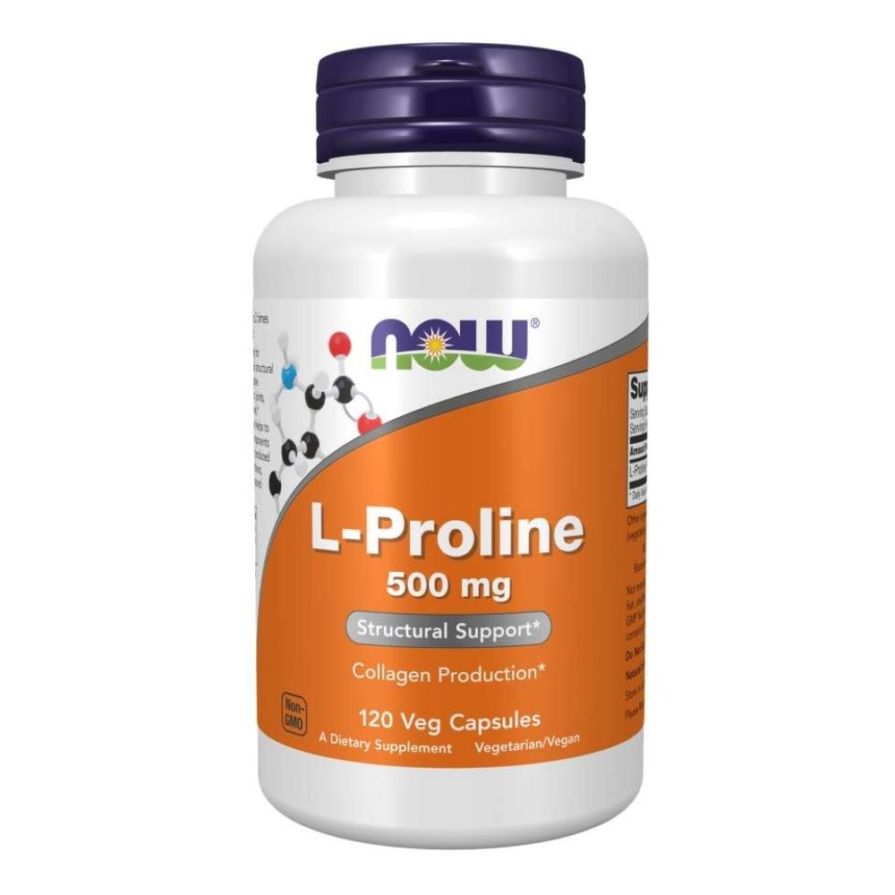 Now Foods L-Proline 500mg 120 Vege Capsules Now Foods 