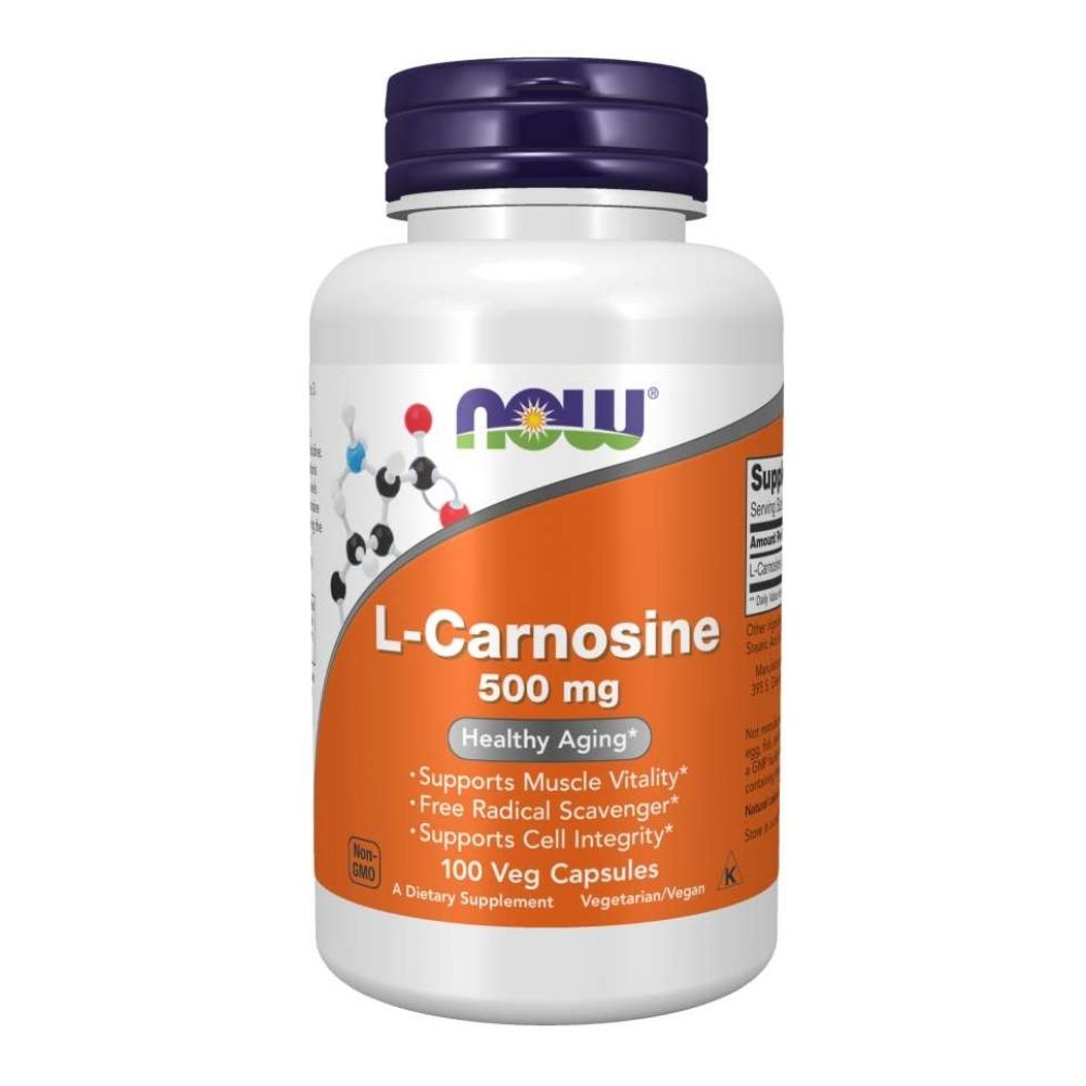 Now Foods Carnosine 500mg 100 Vege Capsules Amino Acids Now Foods 