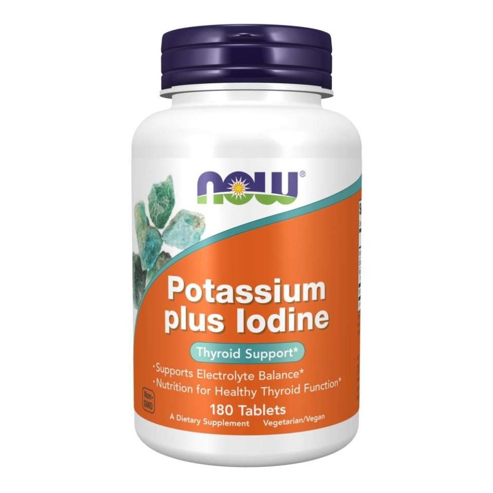Now Foods Potassium Plus Iodine 180 Tablets Minerals Now Foods 