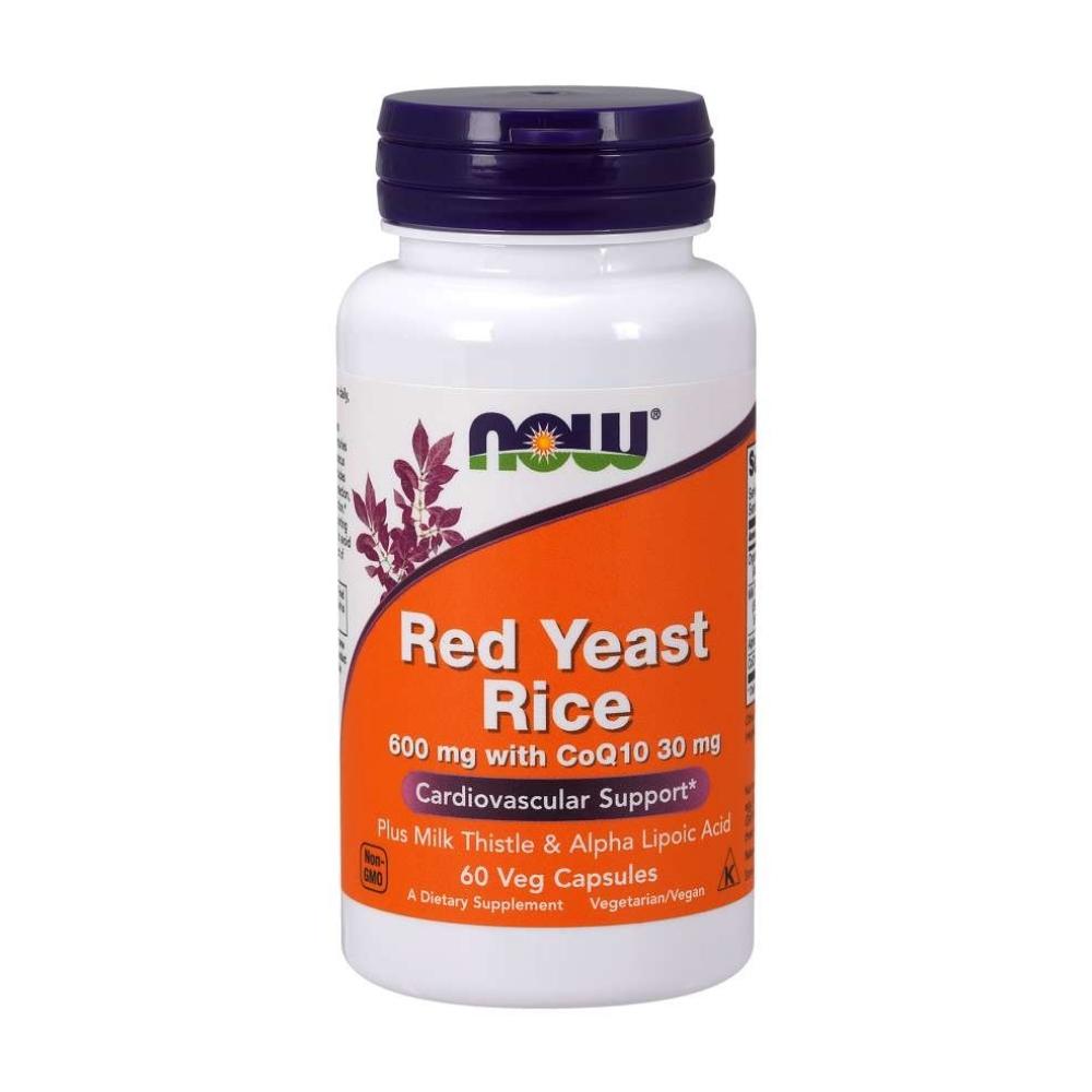 Now Foods Red Yeast Rice & CoQ10 60 Vegetable Capsules Other Supplements Now Foods 