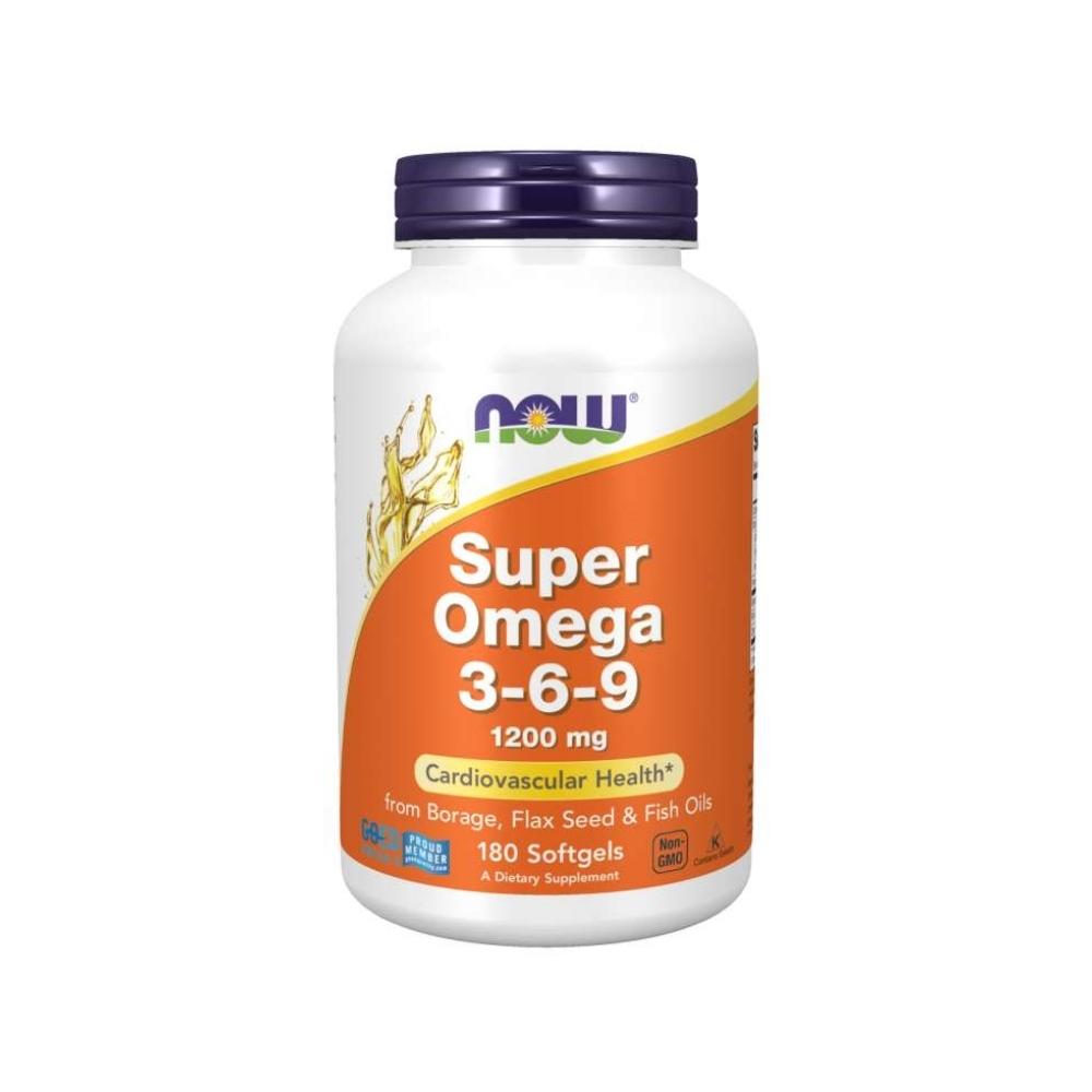 Now Foods Super Omega 3-6-9 1200 Mg 180 Soft Gels Omega Fatty Acids / EFAs Now Foods 