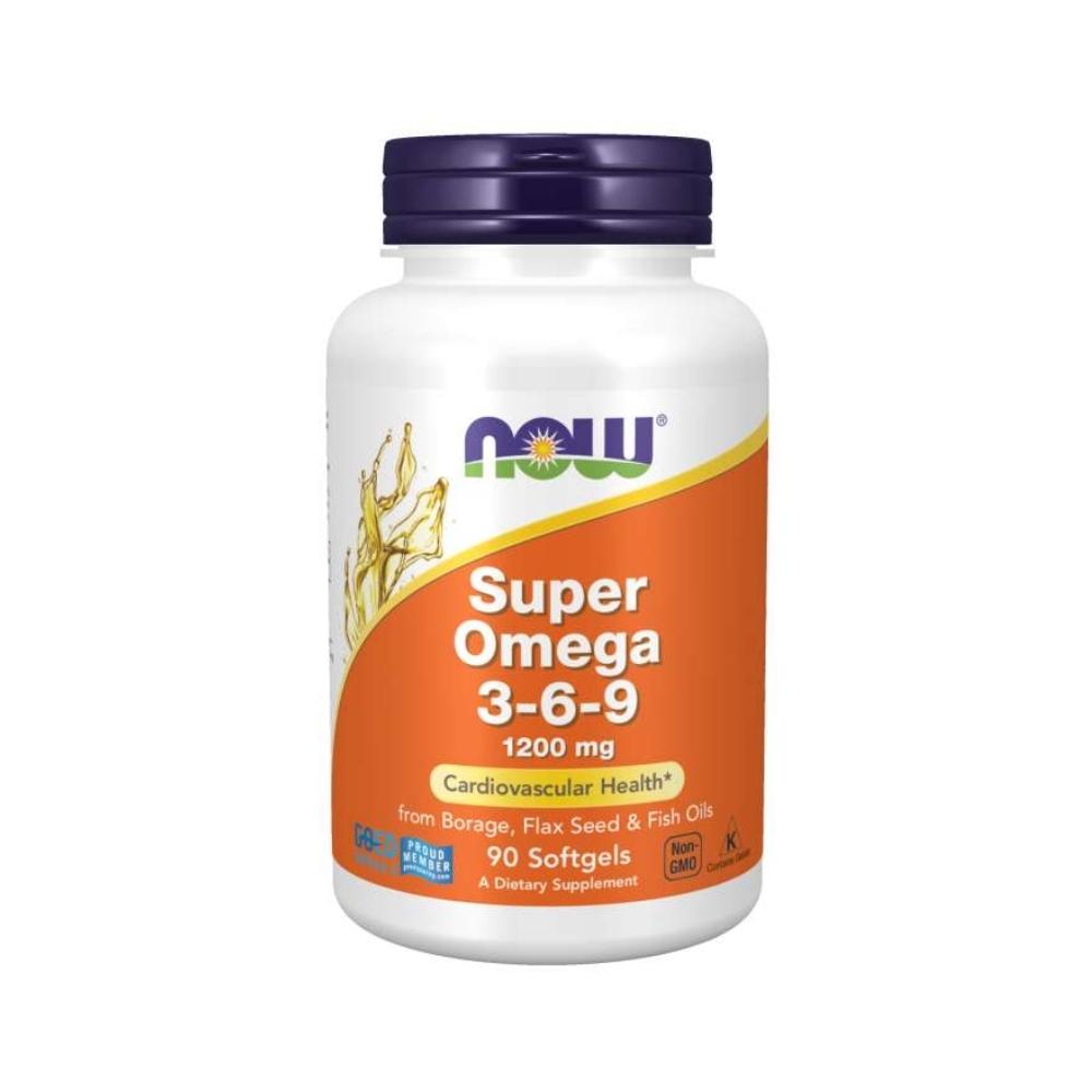 Now Foods Super Omega 3-6-9 1200 Mg 90 Softgels Omega Fatty Acids / EFAs Now Foods 