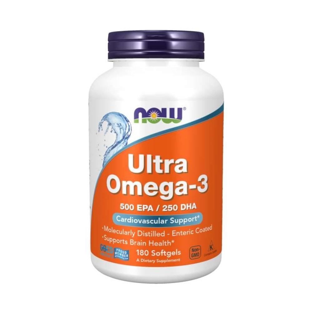 Now Foods Ultra Omega 3 Fish Oil 180 Softgels Omega Fatty Acids / EFAs Now Foods 