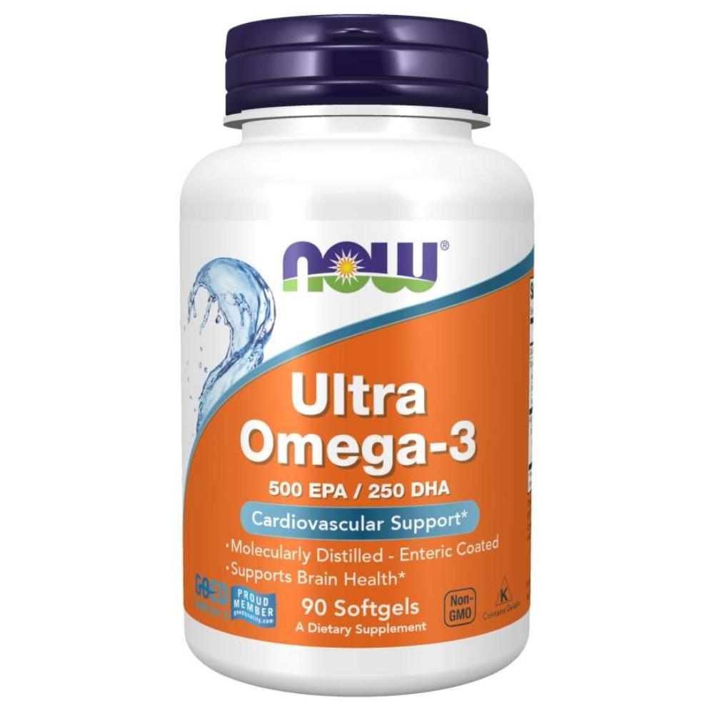 Now Foods Ultra Omega 3 Fish Oil 90 Softgels Omega Fatty Acids / EFAs Now Foods 