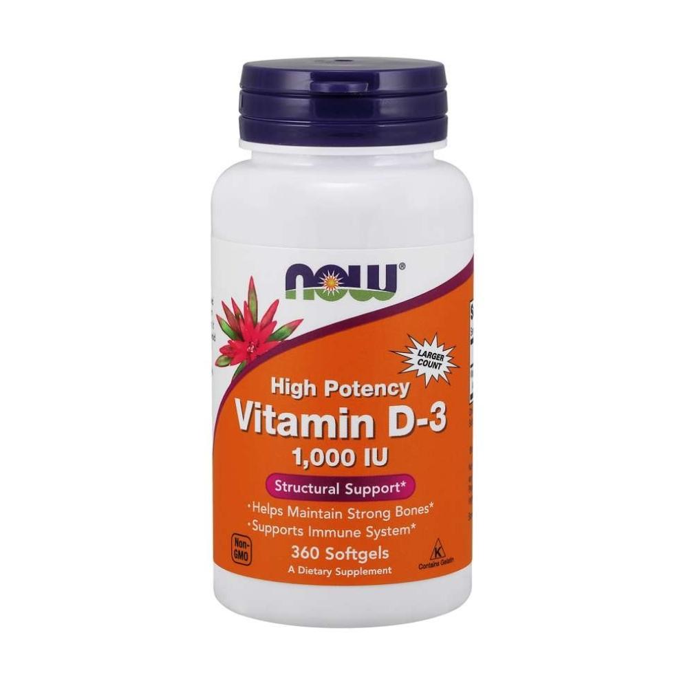 Now Foods Vit D-3 1000 IU 360 Softgels Vitamins Now Foods 