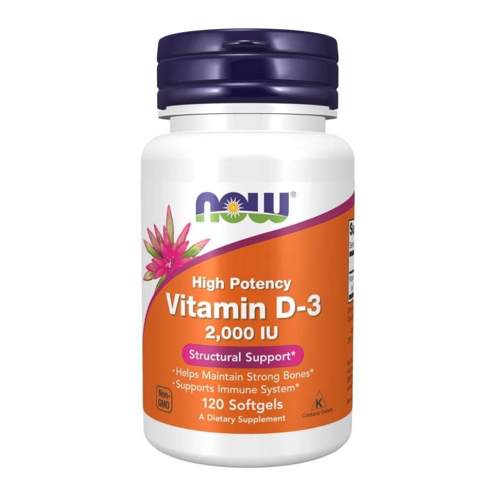 Now Foods Vit D-3 2000 IU 120 Softgels Vitamins Now Foods 