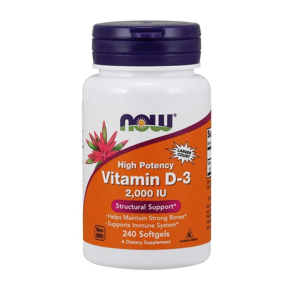 Now Foods Vit D-3 2000IU 240 Softgels Vitamins Now Foods 