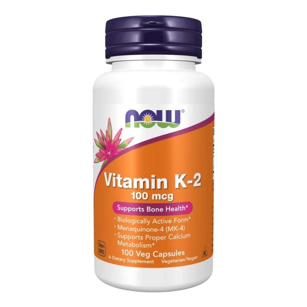 Now Foods Vitamin K-2 100 Mcg 100 Vegetable Capsules Vitamins Now Foods 