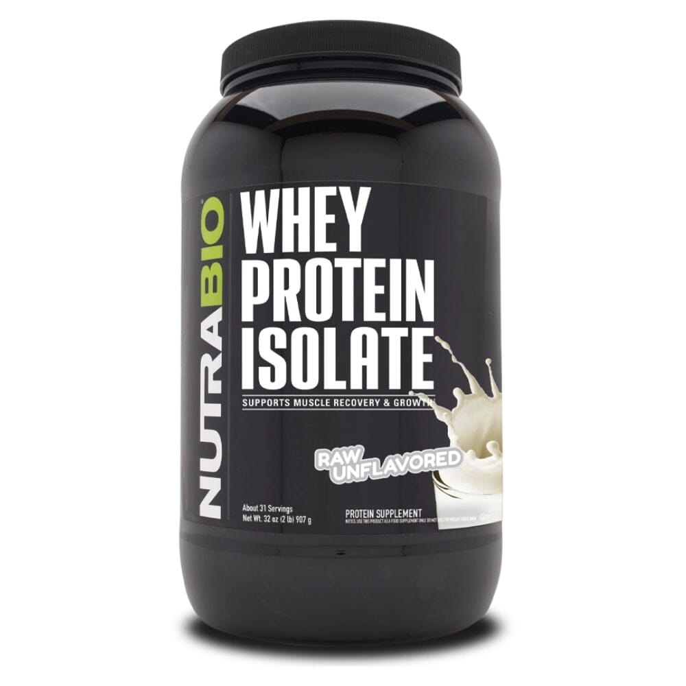 NutraBio 100% Whey Protein Isolate 2lb Protein Powders NutraBio Unflavored 