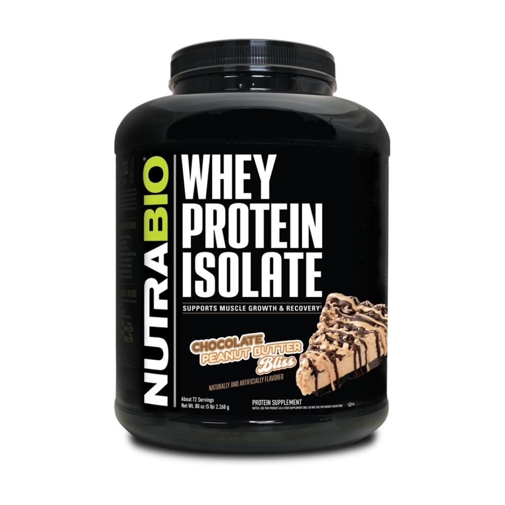 NutraBio 100% Whey Protein Isolate 75 Servings Protein Powders NutraBio CHOCOLATE PEANUT BUTTER BLISS 