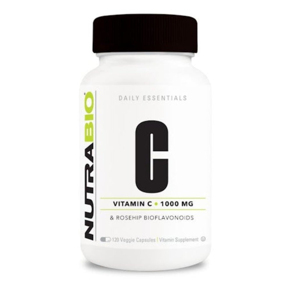 NutraBio Vitamin C & Rosehip Bioflavonoids 120 Caps Vitamins & Minerals NutraBio 