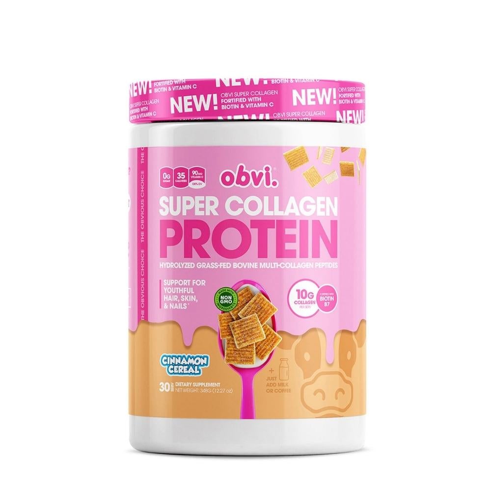 Obvi Super Collagen Protein 30 Servings Protein Powders Obvi Cinnamon Cereal 