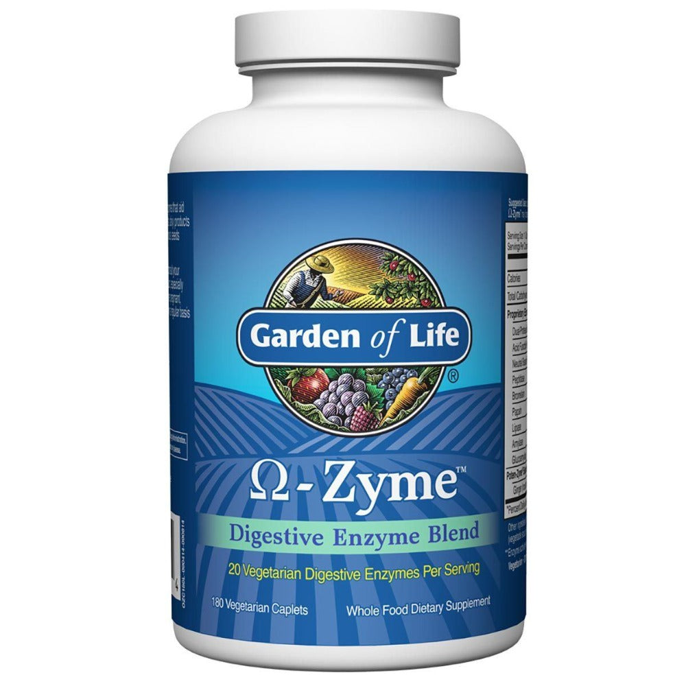 Garden of Life Omega-Zyme 180 Caplets Digestive Health / Probiotics Garden of Life  (1058037956651)