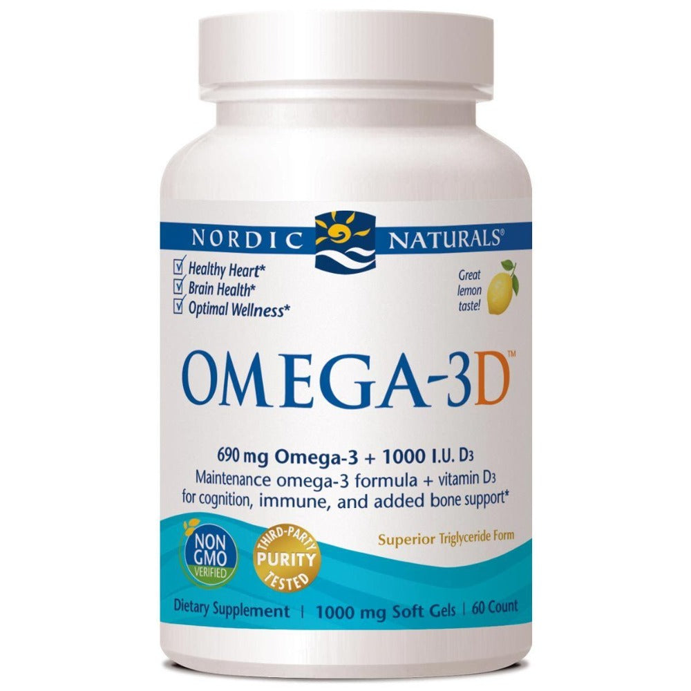 Nordic Naturals Omega-3D 60 SoftGels Omega Fatty Acids / EFAs Nordic Naturals  (1059082797099)