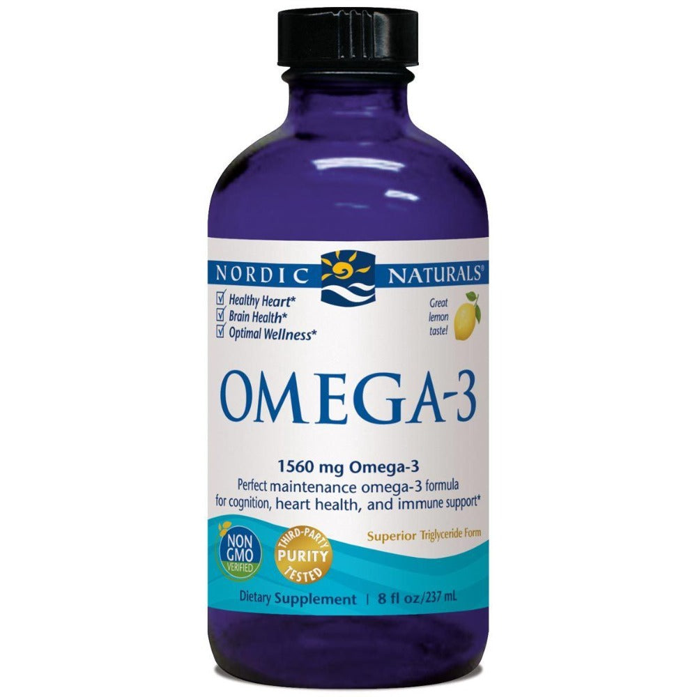 Nordic Naturals Omega-3 Liquid Lemon 8 Fl Oz Omega Fatty Acids / EFAs Nordic Naturals  (1058796601387)