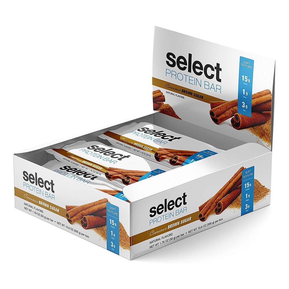 PES Select Protein Bar 6/box Bars PEScience Cinnamon Brown Sugar 