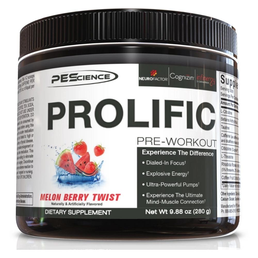 PEScience Prolific Pre-Workout 20 Servings Sport Performance / Recovery PEScience MelonBerry 