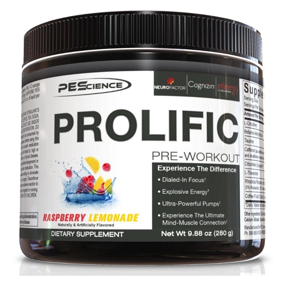 PEScience Prolific Pre-Workout 20 Servings Sport Performance / Recovery PEScience Raspberry Lemonade 