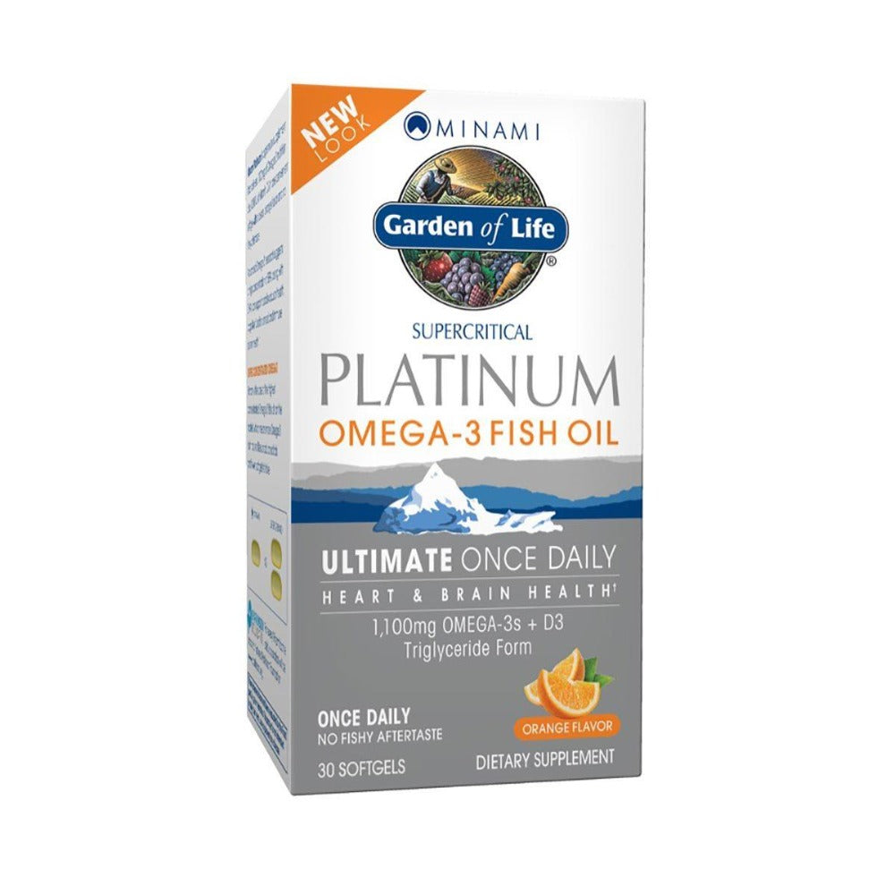 Minami Nutrition Platinum Ultimate Once Daily Omega-3 + D3 Orange Flavor 30 Gels Omega Fatty Acids / EFAs Minami Nutrition  (1058635841579)