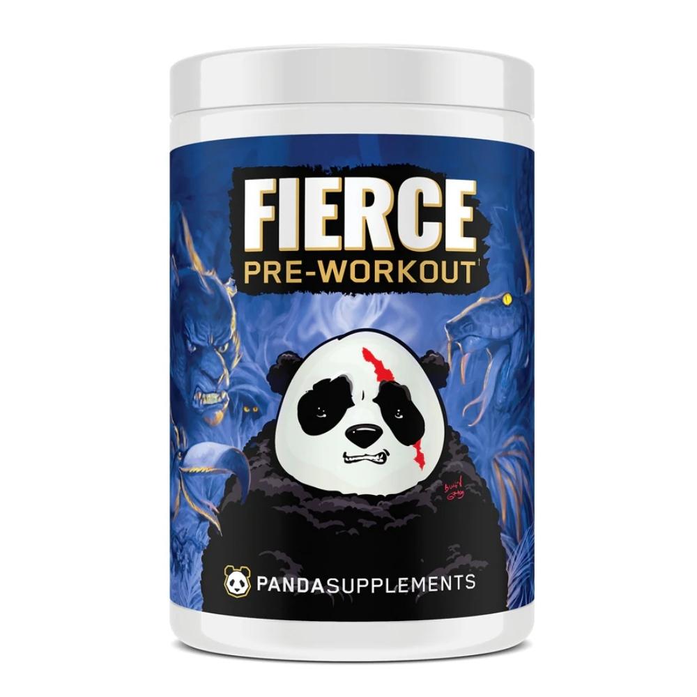 Panda Fierce 30 Servings Pre-Workouts Panda Supps Blue Raspberry Slushie 