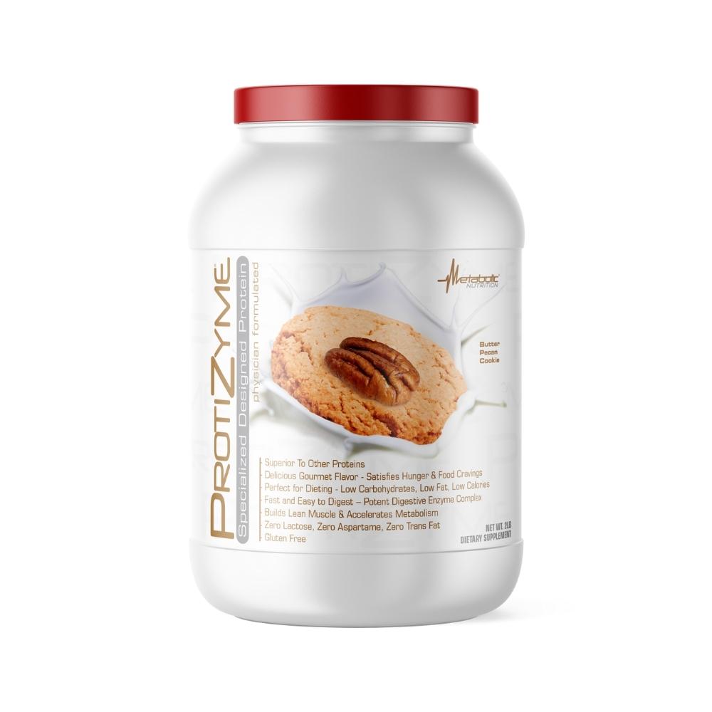 Metabolic Nutrition Protizyme 2 Lbs Protein Metabolic Nutrition Butter Pecan Cookie 