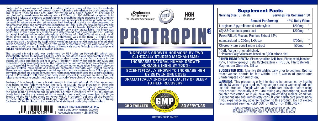 Hi Tech Pharmaceuticals Protropin 150 Tablets Specialty Health Products Hi-Tech Pharmaceuticals 