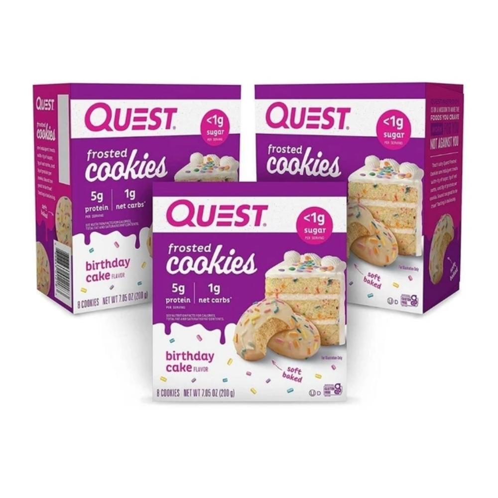 Quest Frosted Cookies 8/box Foods Juices Quest Nutrition Birthday Cake 