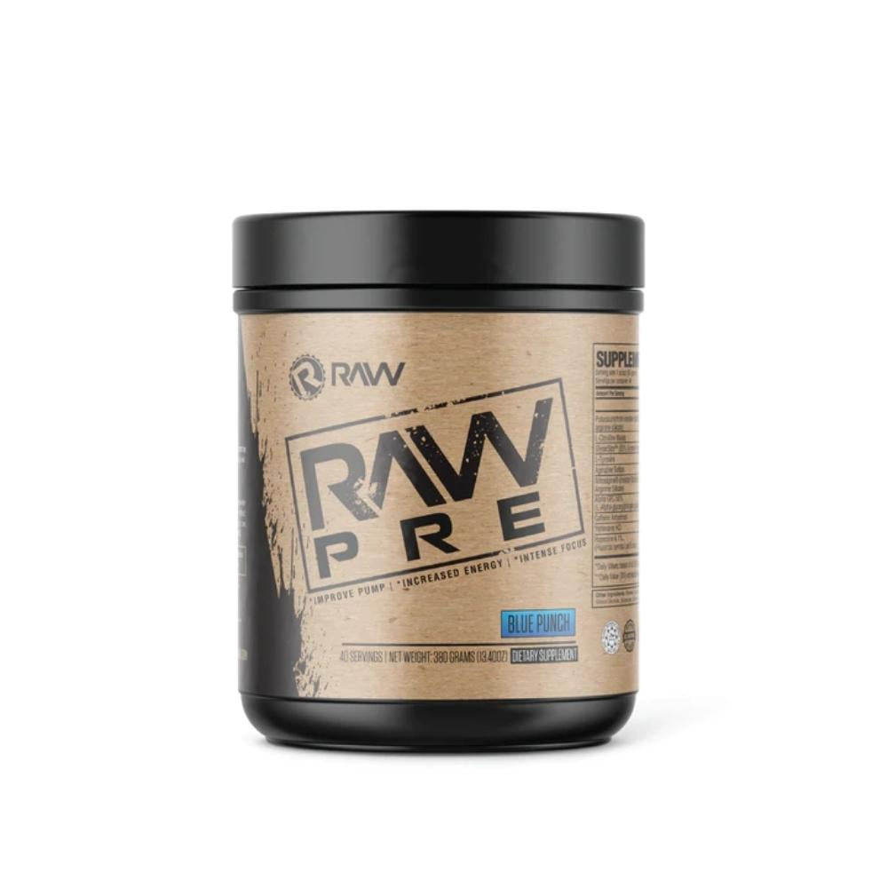 RAW Nutrition Pre 40 Servings Pre-Workouts Raw Blue Punch 