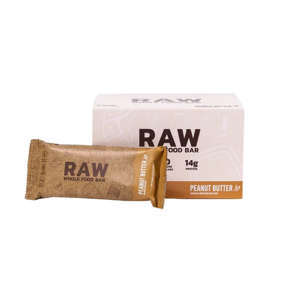 RAW Nutrition Whole Food Bar 12/Box Foods Juices Raw Peanut Butter 