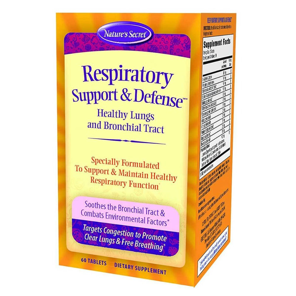 Nature's Secret Respiratory Cleanse and Defense 60 Tabs Herbs Nature's Secret  (1058625749035)