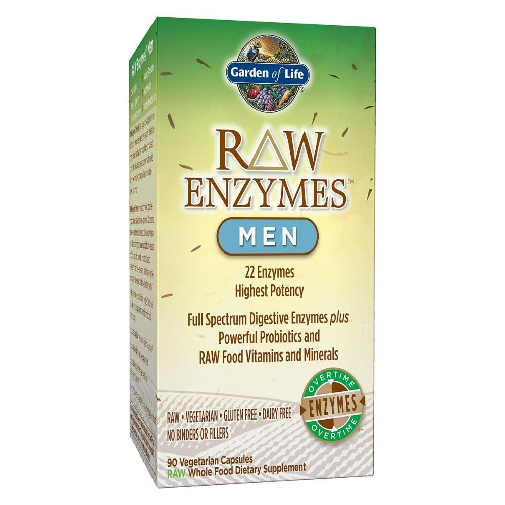Garden of Life Raw Enzymes Men 90 Vege Caps Digestive Health / Probiotics Garden of Life  (1058598420523)