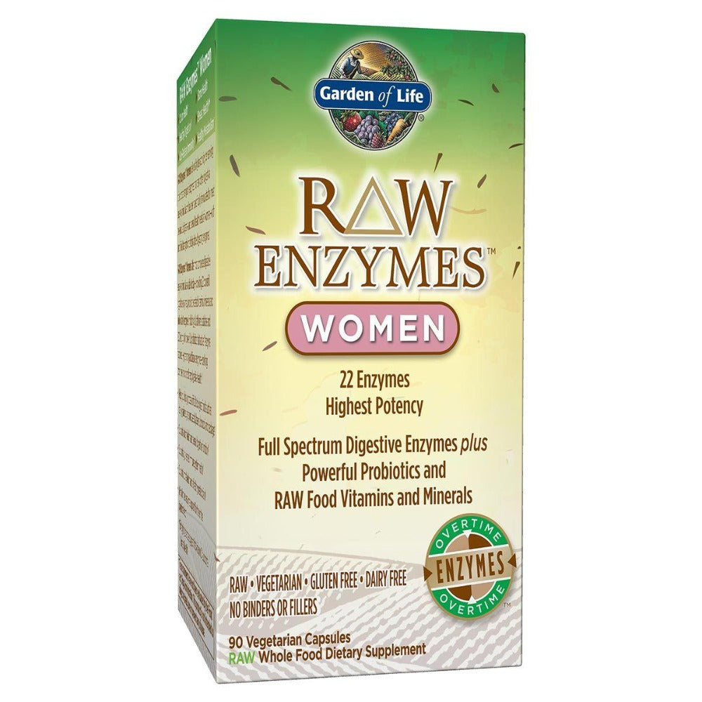 Garden of Life Raw Enzymes Women 90 Vege Caps Digestive Health / Probiotics Garden of Life  (1058598912043)