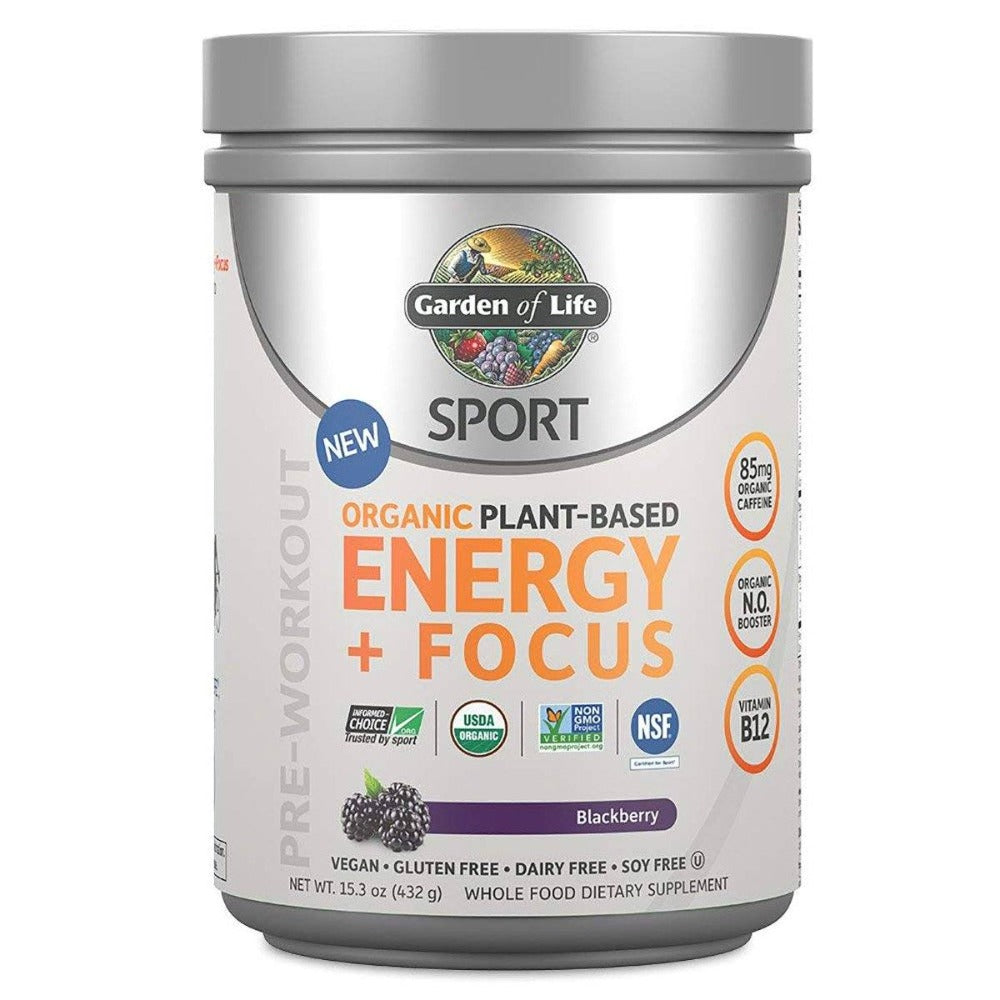 Garden Of Life Sport Energy + Focus Blackberry 30SV Sports Performance Recovery Garden of Life  (1399429333035)