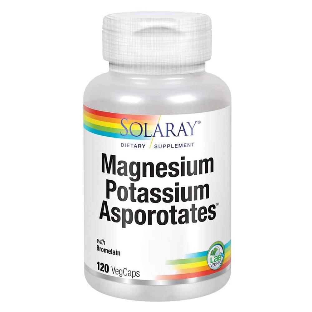 Solaray Magesium & Potassium Asporotates w/ Bromelain 120 Caps Vitamins & Minerals Solaray 