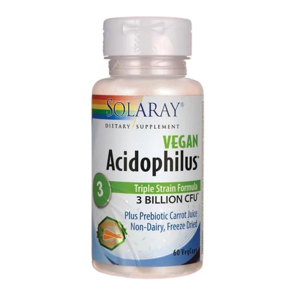 Solaray Acidophilus + Carrot Juice 60 Capsules Digestive Health / Probiotics Solaray 