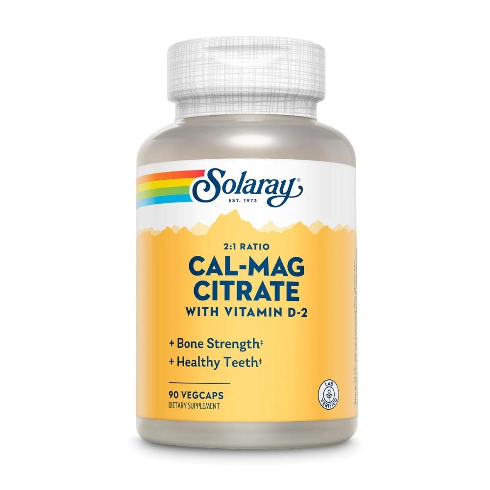 Solaray CAL-MAG CITRATE & Vitamin D2 90 Capsules Vitamins & Minerals Solaray 
