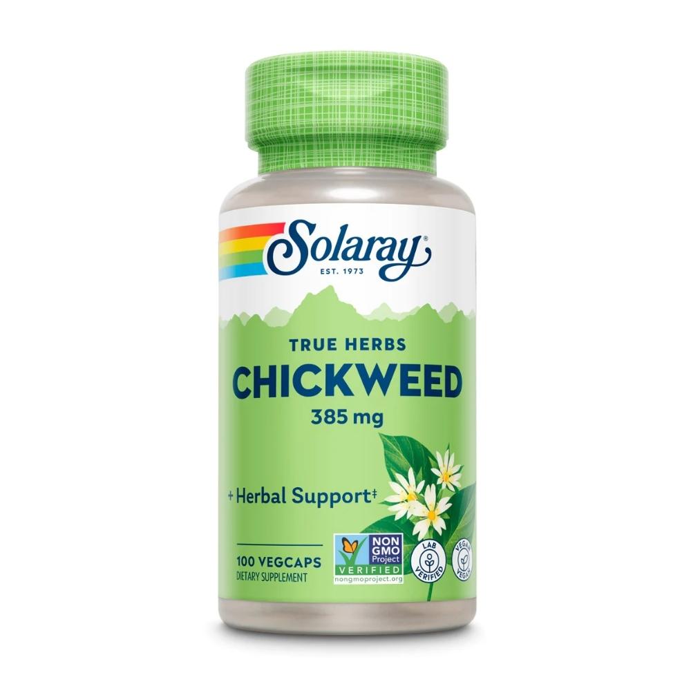 Solaray CHICKWEED 385mg 100 Capsules Store Stock Only Solaray 