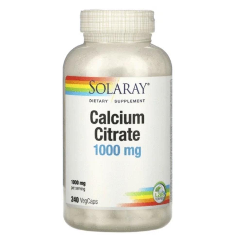 Solaray Calcium Citrate 1000mg 240 Capsules Minerals Solaray 