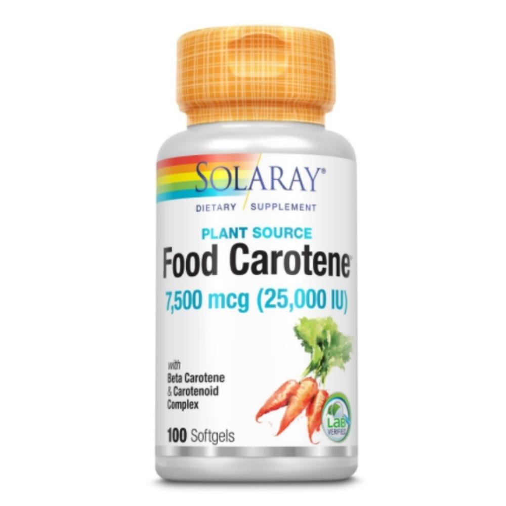Solaray Food Carotene 100 Soft Gels Vitamins Solaray 