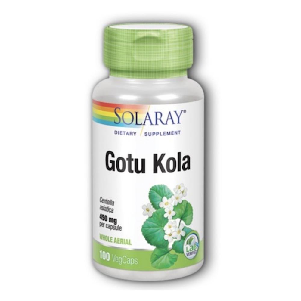 Solaray Gotu Kola 450mg 100 Capsules Herbs Solaray 