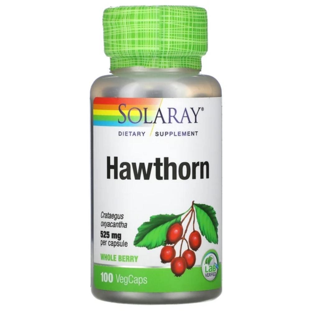 Solaray Hawthorn Berries 535mg 100 Capsules Herbs Solaray 