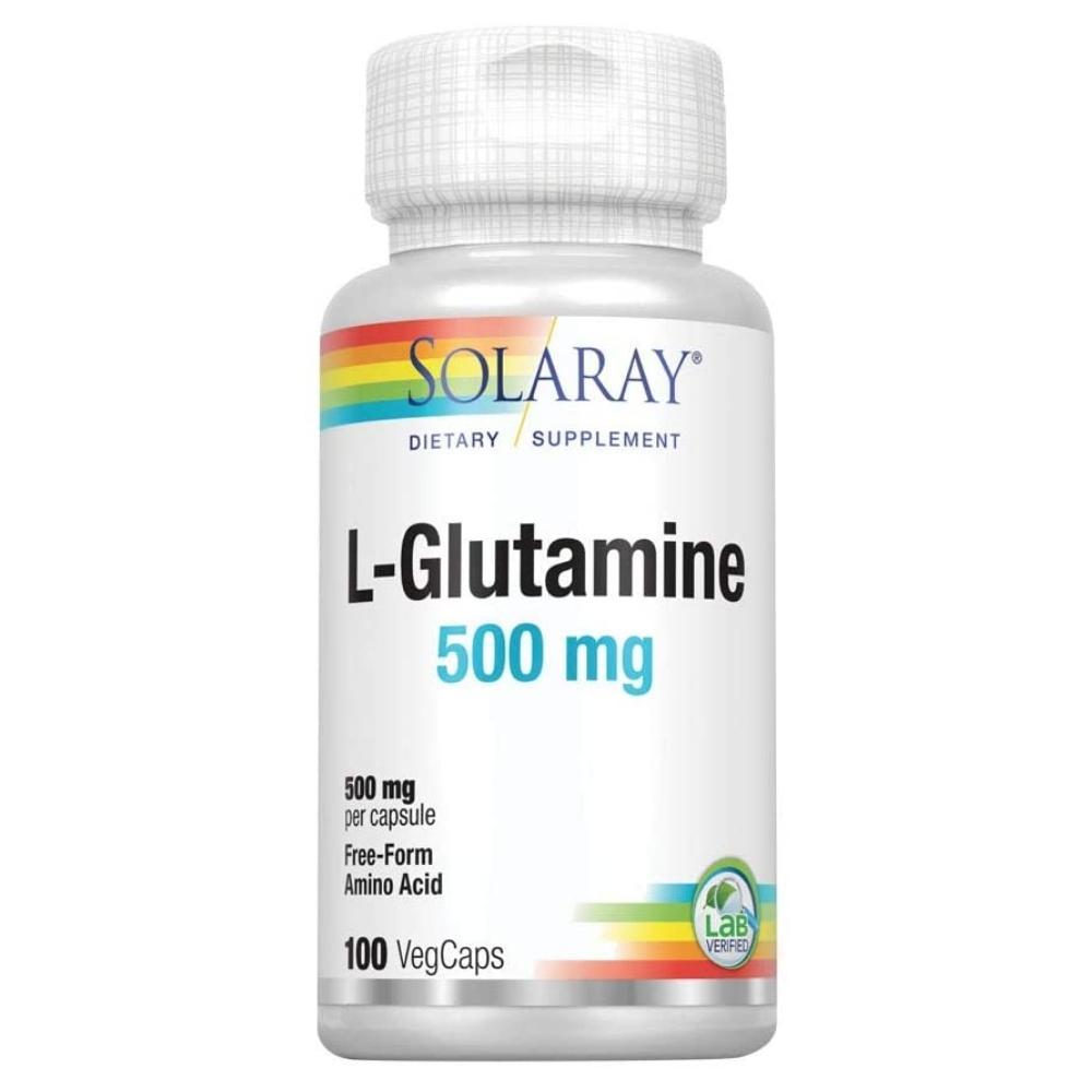 Solaray L-Glutamine 500mg 100 Capsules Amino Acids Solaray 