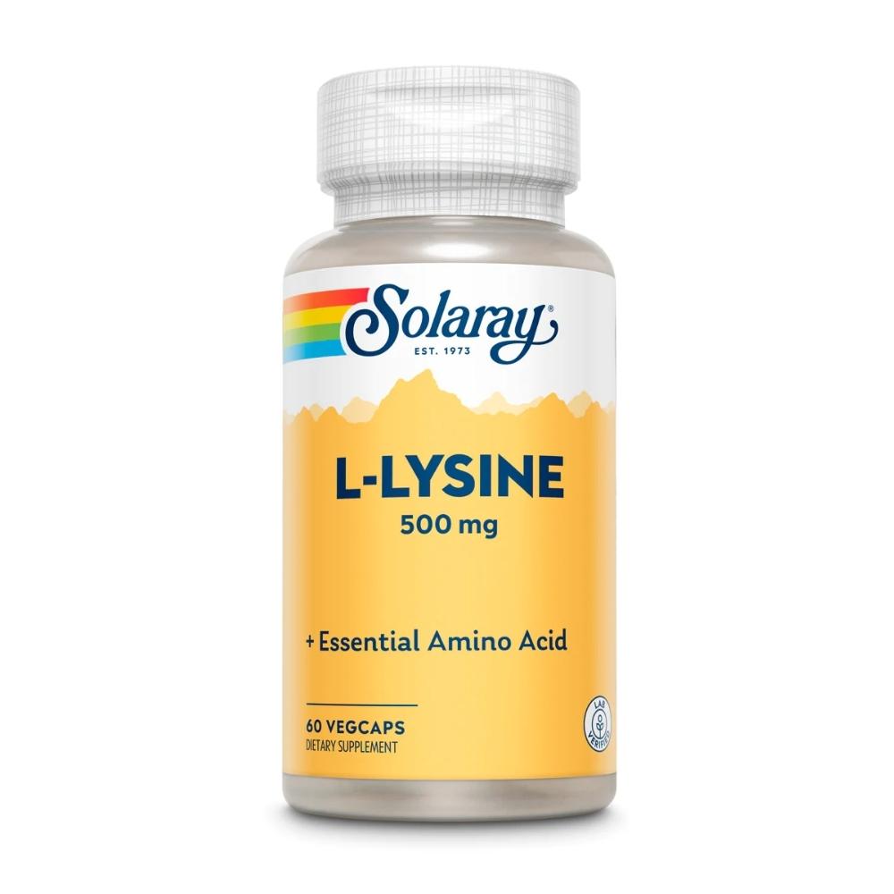 Solaray L-LYSINE 500mg 60 Capsules Amino Acids Solaray 