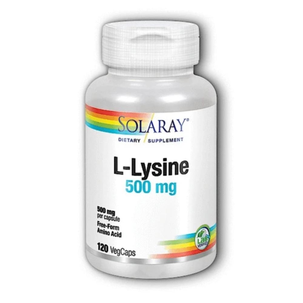 Solaray Free Form L-Lysine 500mg 120 Capsules Amino Acids Solaray 