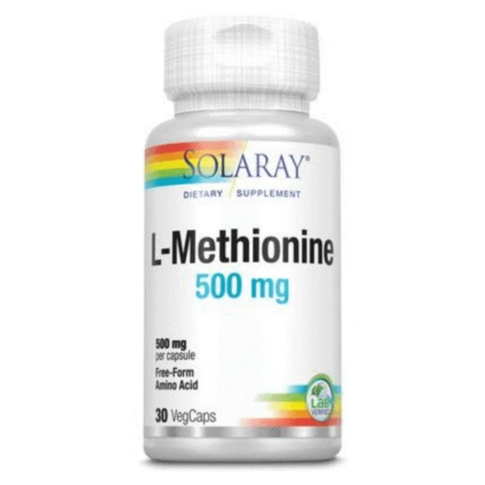 Solaray Free Form L-Methionine 500mg 30 Capsules Amino Acids Solaray 