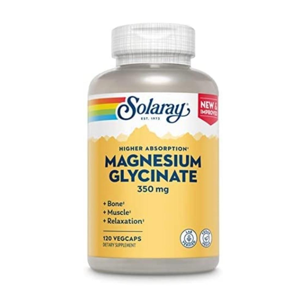 Solaray Magnesium Glycinate 350mg 120 Vege Capsules Vitamins & Minerals Solaray 