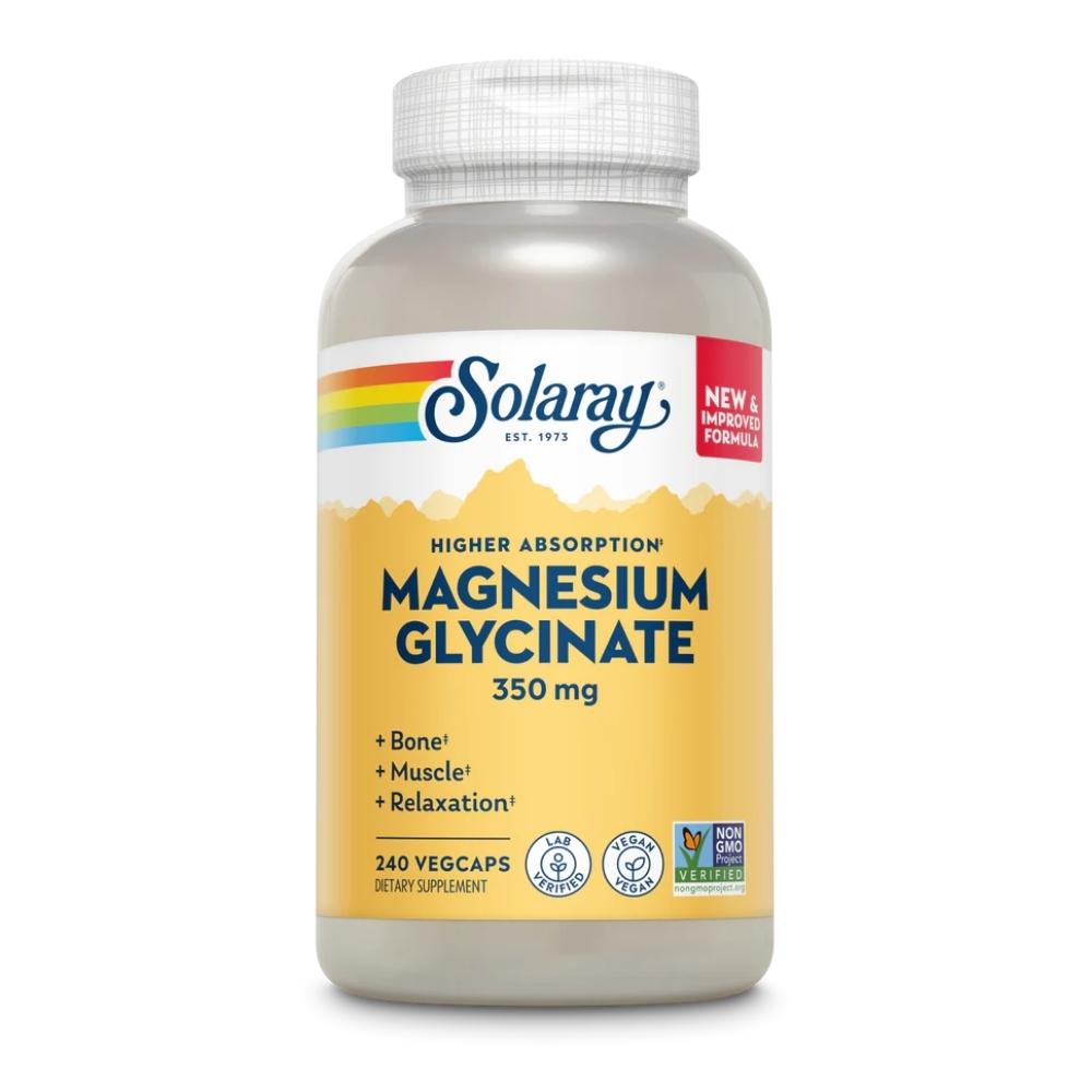 Solaray Magnesium Glycinate 350mg 240 Vege Capsules Vitamins & Minerals Solaray 