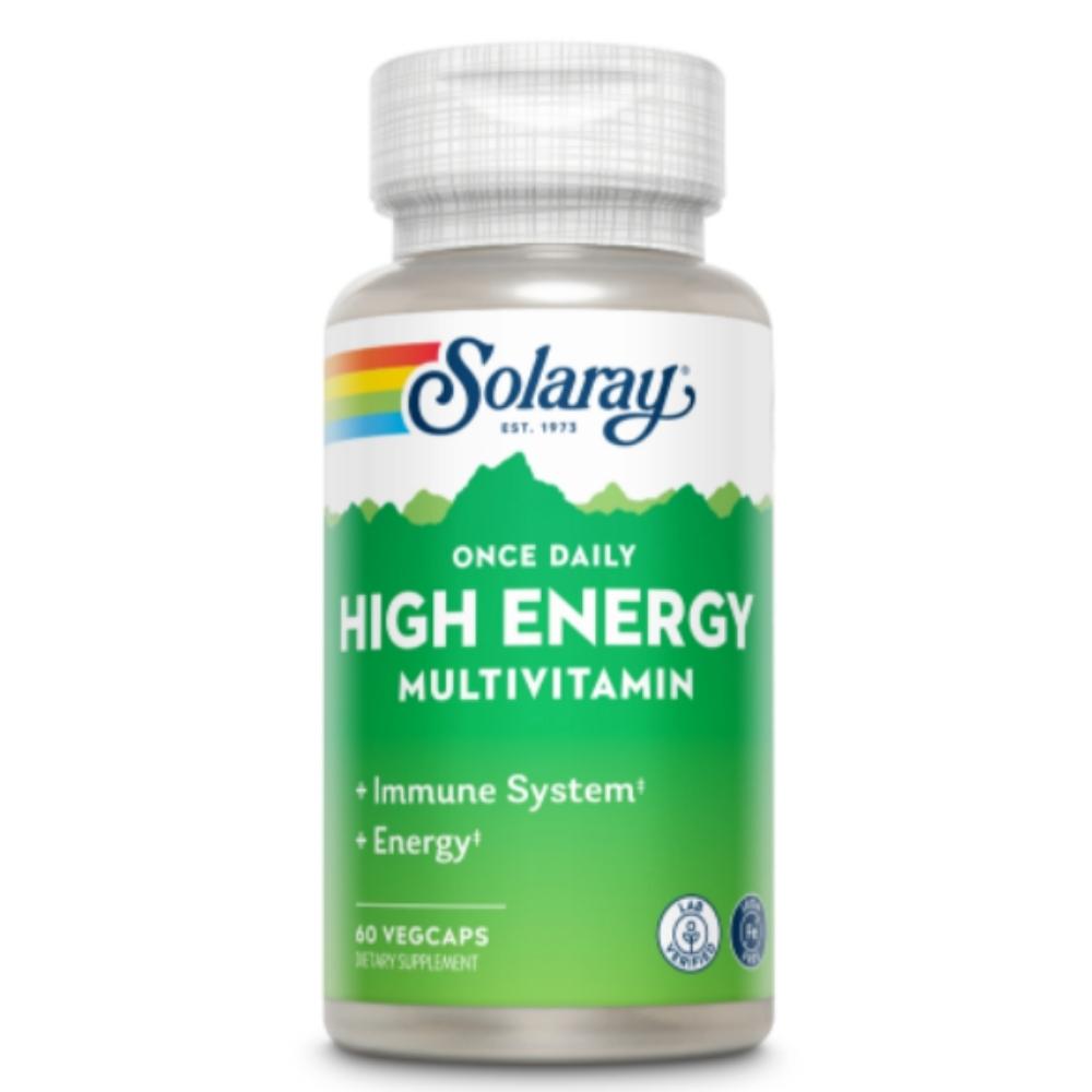 Solaray Once Daily High Energy Multi-Vitamin Iron Free 60 Capsules Vitamins Solaray 